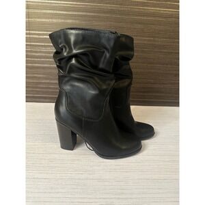 Style & Co Saraap Womens Black Slouch Mid-Calf Block Heel Boots 5M 10013336300